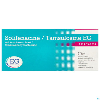 Solifenacine tamsulosine eg 6/04,mg lib.mod.comp30