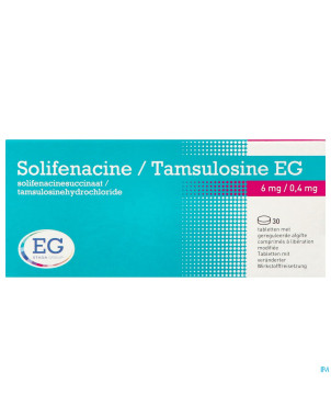 Solifenacine tamsulosine eg 6/04,mg lib.mod.comp30