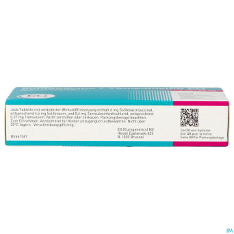 Solifenacine tamsulosine eg 6/04,mg lib.mod.comp30