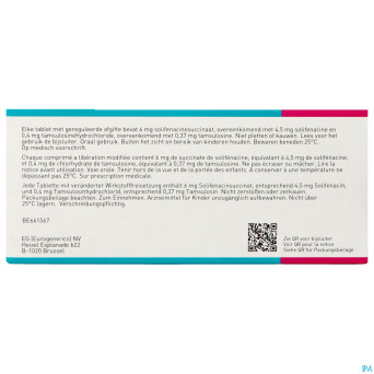 Solifenacine tamsulosine eg 6/04,mg lib.mod.comp90