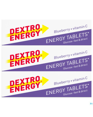Dextro energy 3-pack stick myrtilles 3x47g
