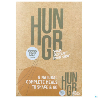Hungr blueberry almond lemon shake 8x65g