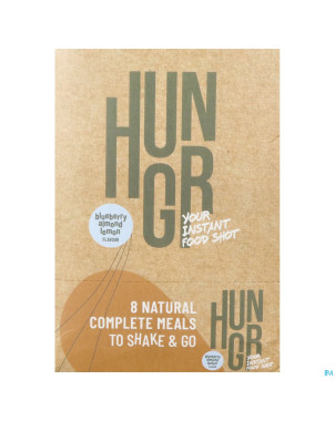 Hungr blueberry almond lemon shake 8x65g