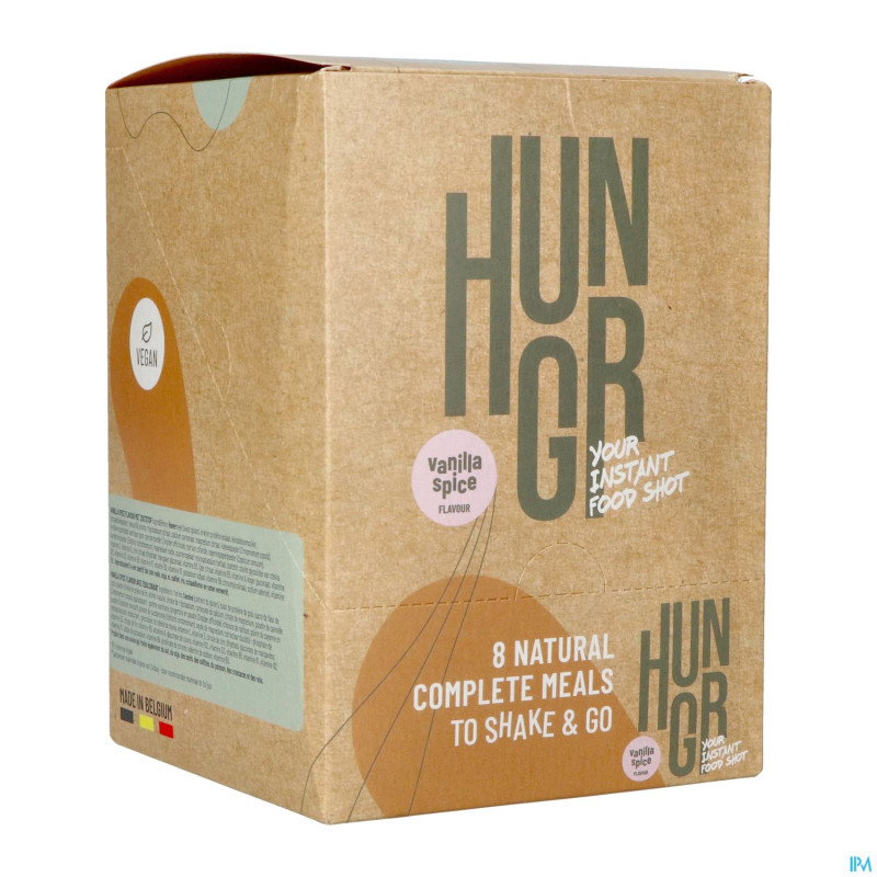 Hungr vanilla spice shake 8x65g
