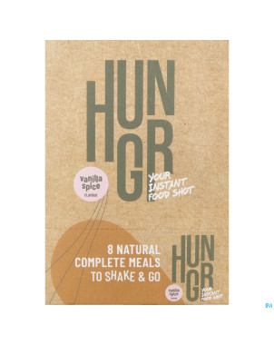 Hungr vanilla spice shake 8x65g