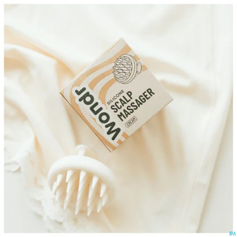 Wondr silicone scalp massager blanc