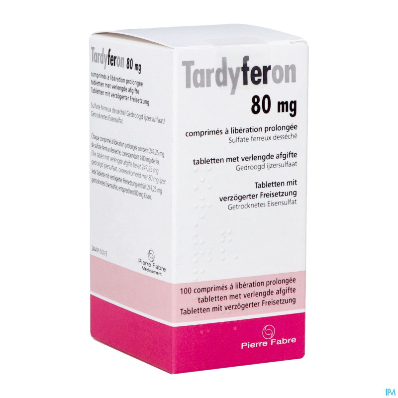 Tardyferon orifarm 80mg comp pell 100 pip