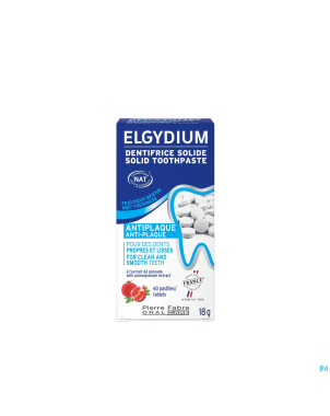 Elgydium dentifrice solide a/plaque   pastilles 60