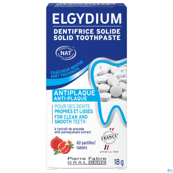 Elgydium dentifrice solide a/plaque   pastilles 60