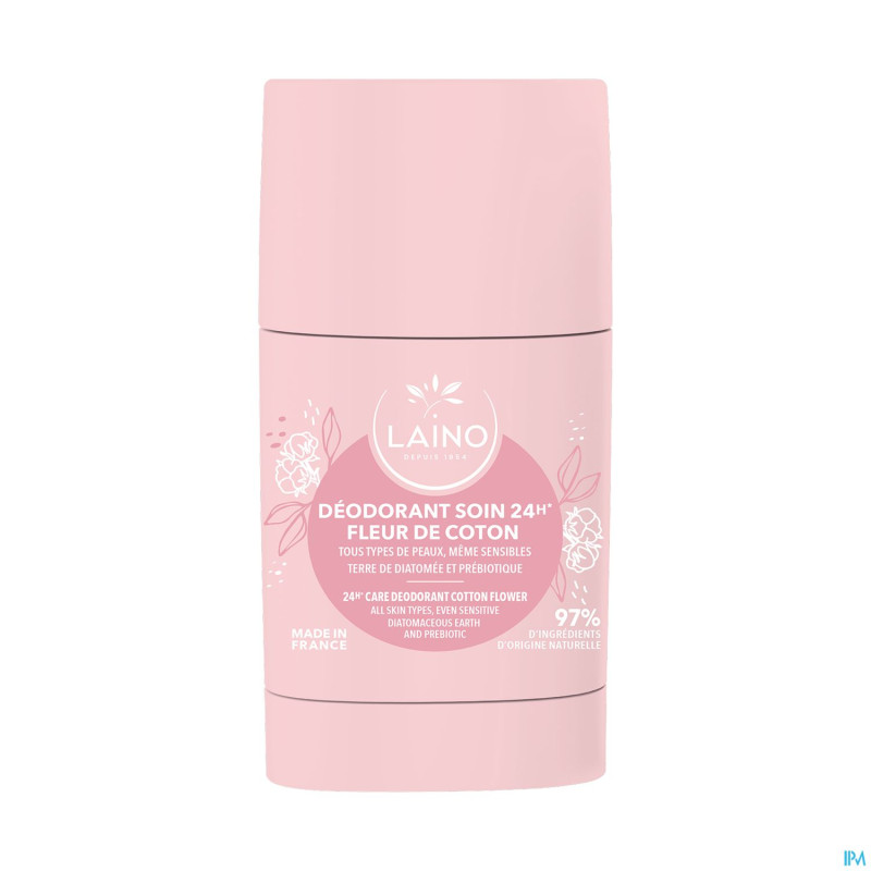 Laino deodorant soin fleur coton solide 60g