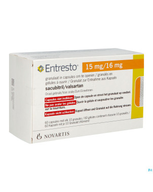 Entresto 15mg/16mg granules caps 60