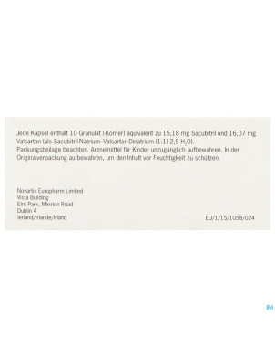 Entresto 15mg/16mg granules caps 60