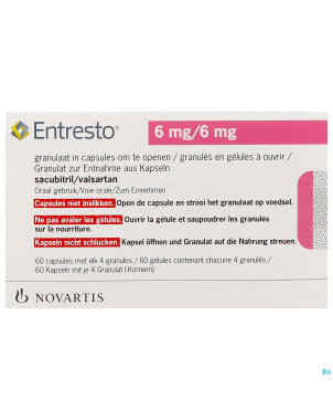 Entresto 6mg/6mg granules caps 60