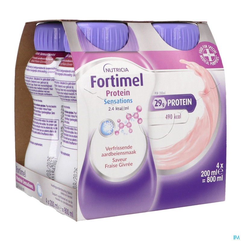 Fortimel protein 2.4kcal fraise frais 4x200ml