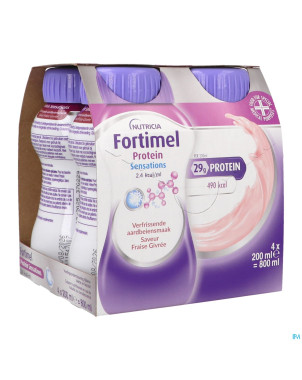 Fortimel protein 2.4kcal fraise frais 4x200ml