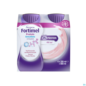 Fortimel protein 2.4kcal fraise frais 4x200ml