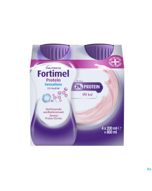 Fortimel protein 2.4kcal fraise frais 4x200ml