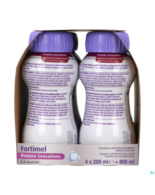 Fortimel protein 2.4kcal fraise frais 4x200ml