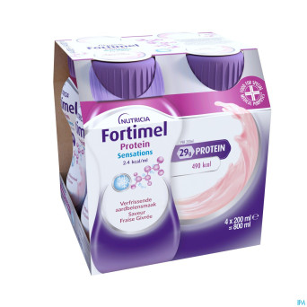 Fortimel protein 2.4kcal fraise frais 4x200ml