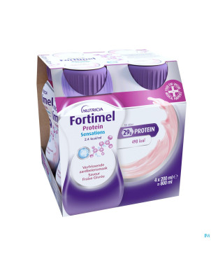 Fortimel protein 2.4kcal fraise frais 4x200ml