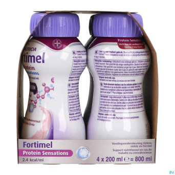 Fortimel protein 2.4kcal fraise frais 4x200ml