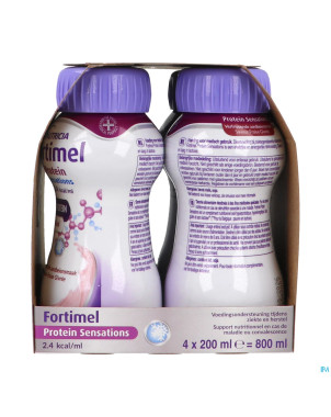 Fortimel protein 2.4kcal fraise frais 4x200ml