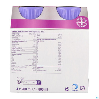 Fortimel protein 2.4kcal fraise frais 4x200ml