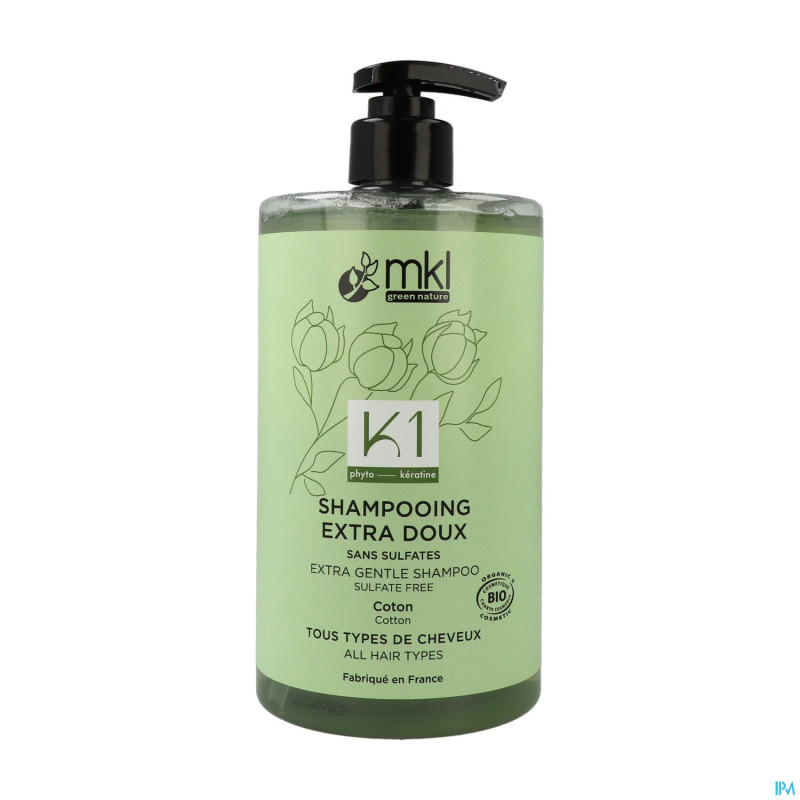 Mkl shampooing extra doux bio fl pompe 750ml