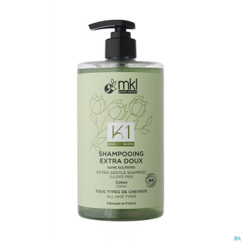 Mkl shampooing extra doux bio fl pompe 750ml