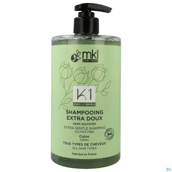 Mkl shampooing extra doux bio fl pompe 750ml