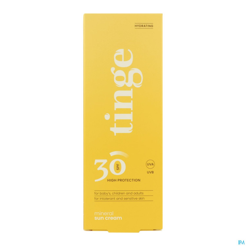 Tinge creme solaire minerale spf30 tube 100ml