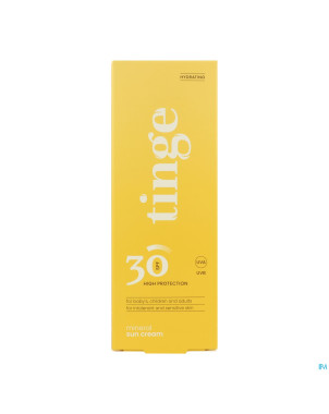 Tinge creme solaire minerale spf30 tube 100ml