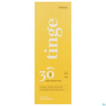 Tinge creme solaire minerale spf30 tube 100ml