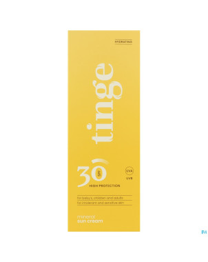 Tinge creme solaire minerale spf30 tube 100ml