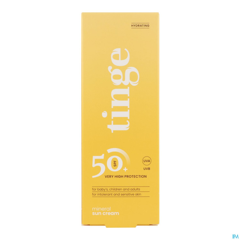 Tinge creme solaire minerale spf50+ tube 100ml
