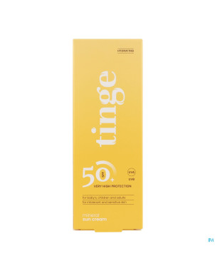 Tinge creme solaire minerale spf50+ tube 100ml