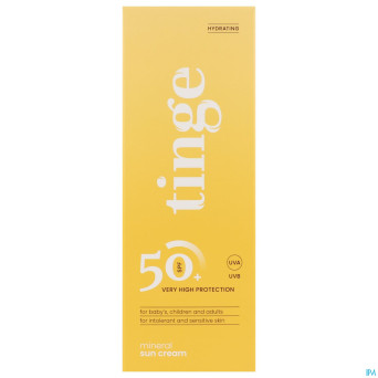 Tinge creme solaire minerale spf50+ tube 100ml