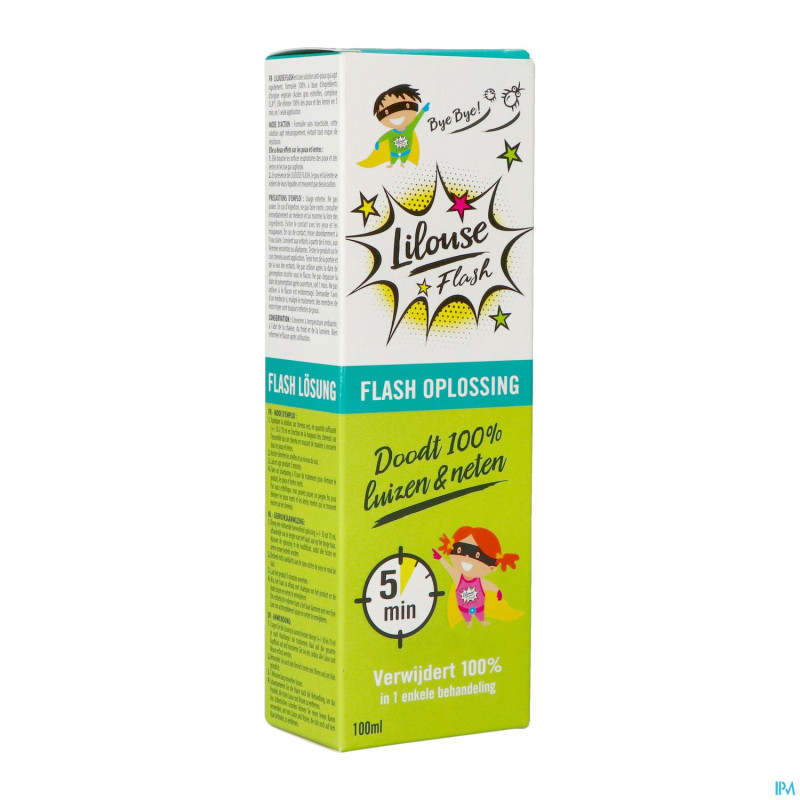 Lilouse flash solution a/poux&lentes 100ml