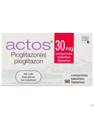 Actos pi pharma 30mg comp 98 pip