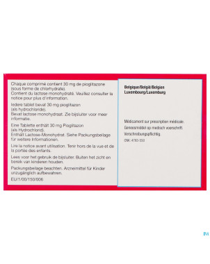 Actos pi pharma 30mg comp 98 pip