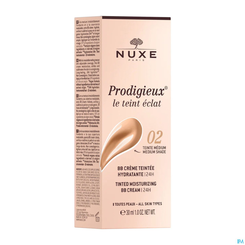 Nuxe prodigieux bb creme teintee medium 02 30ml