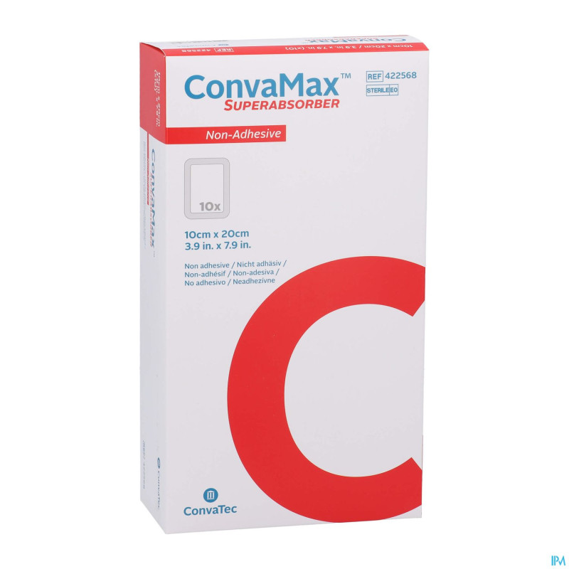 Convamax superabsorber non adhesif 10x20cm 10