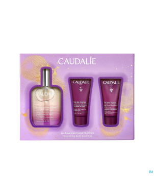 Caudalie coffret noel huile nourissante 2024 3prod