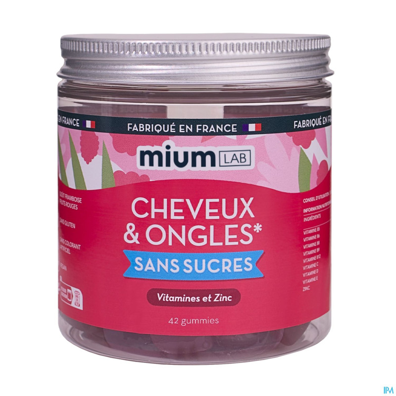 Miumlab cheveux&ongles gommes s/sucre 42