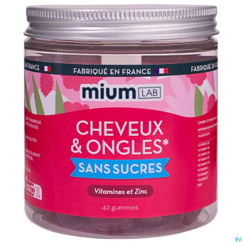Miumlab cheveux&ongles gommes s/sucre 42