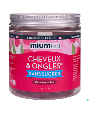 Miumlab cheveux&ongles gommes s/sucre 42