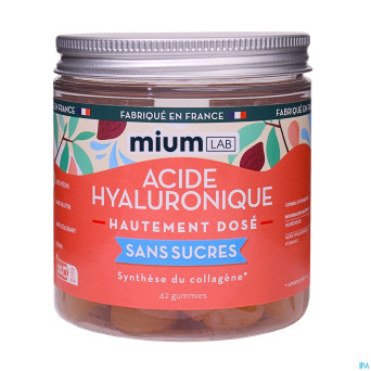 Miumlab acide hyaluronique gommes s/sucre 42