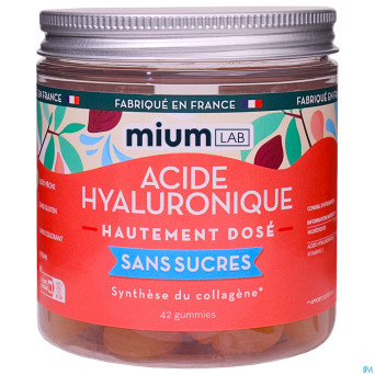 Miumlab acide hyaluronique gommes s/sucre 42
