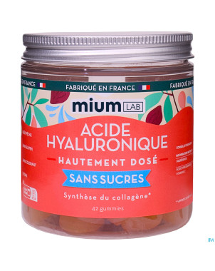 Miumlab acide hyaluronique gommes s/sucre 42