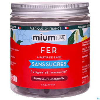 Miumlab fer gommes s/sucre 42